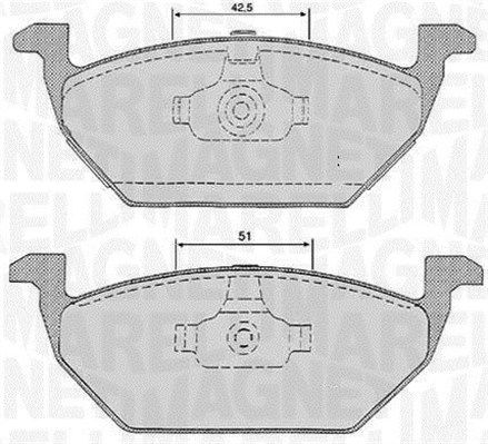 MAGNETI MARELLI Комплект тормозных колодок, дисковый тормоз 363916060134